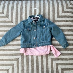 Limited Too 2-piece Set Long Sleeve Shirt and Jeans Jacket